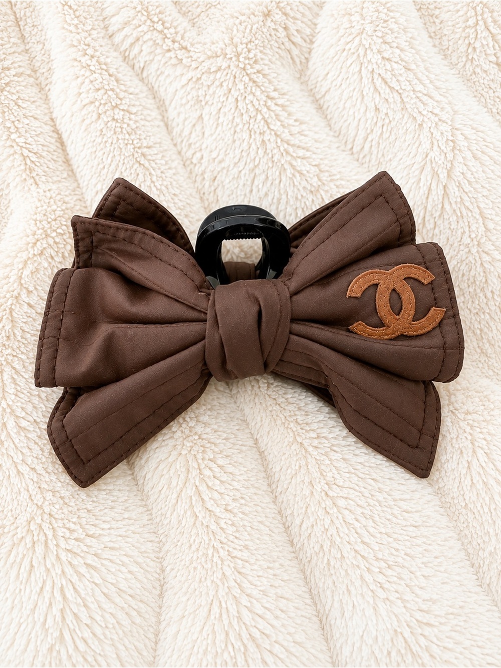 CC Brown Bow Hair Claw Clip